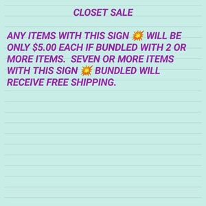 CLOSET SALE